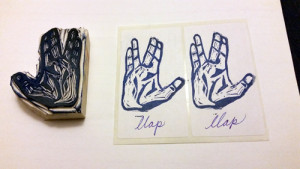 Vulcan salute stamp